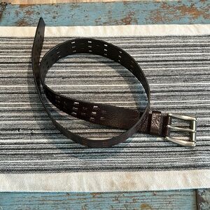 Brown Leather tooled belt Size 34/36